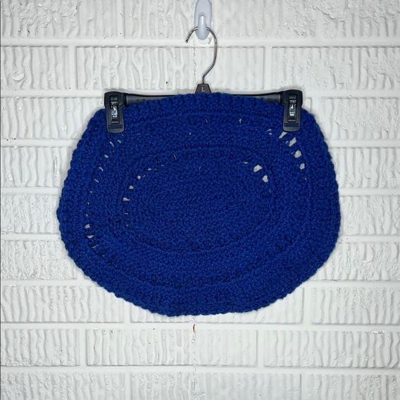 Handmade Blue Crochet Placemat Set Of 2 - Picture 1 of 1